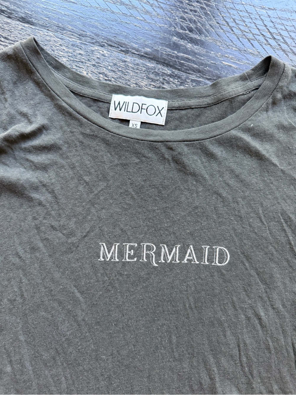 Wildfox vintage black  Mermaid Graphic Short Sleeve Tee